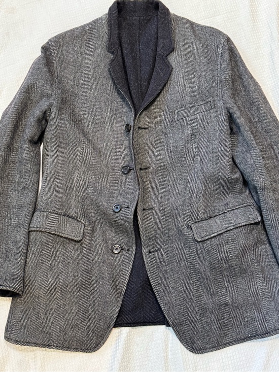 Dolce & Gabbana Other - Dolce & Gabbana reversible made in Italy  Men's Gray Herringbone Blazer